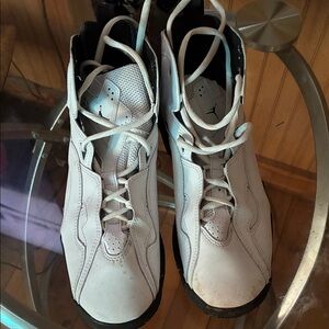 Jordan White and Black Men's Basketball Sneakers